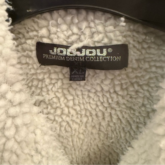 Joujou Jacket - Denim Blue Jeans Jacket Sherpa Lined - Size XL - Picture 2 of 6